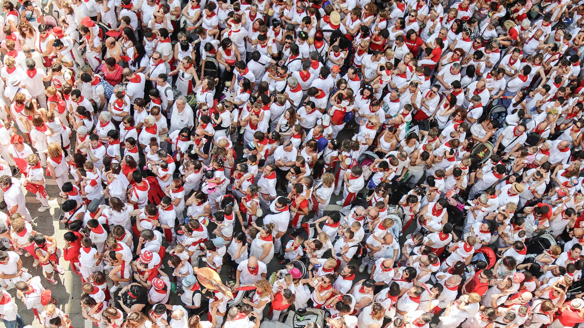 bird s eye view of group of people